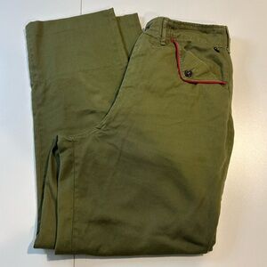 Vintage 1970s Olive Green Boy Scout Pants Size 25
